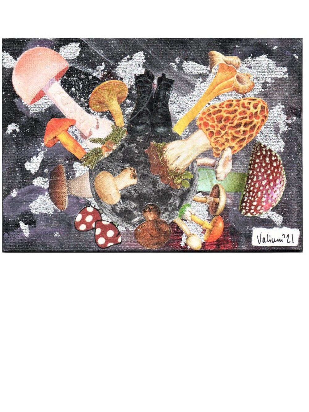 Two original & unique collages on 5 X 7 X 1/8 canvas - Picture 2 of 3